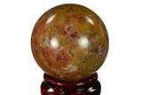 Colorful, Polished Petrified Palm Root Sphere - Indonesia #150144-1